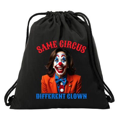 Same Circus Different Clown Funny Kamala Clown 2024 Drawstring Bag
