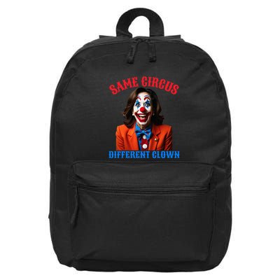 Same Circus Different Clown Funny Kamala Clown 2024 16 in Basic Backpack