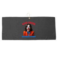 Same Circus Different Clown Funny Kamala Clown 2024 Large Microfiber Waffle Golf Towel