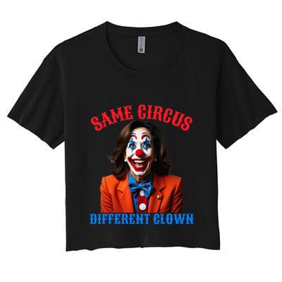 Same Circus Different Clown Funny Kamala Clown 2024 Crop Top