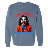Same Circus Different Clown Funny Kamala Clown 2024 Garment-Dyed Sweatshirt