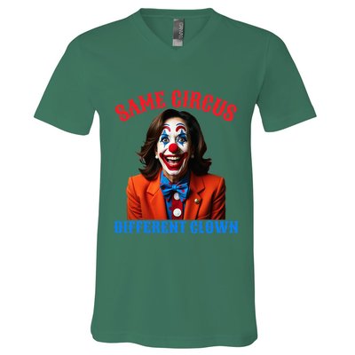 Same Circus Different Clown Funny Kamala Clown 2024 V-Neck T-Shirt