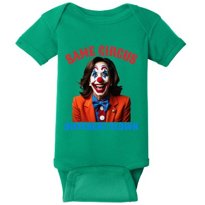 Same Circus Different Clown Funny Kamala Clown 2024 Baby Bodysuit