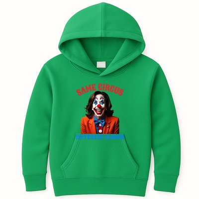 Same Circus Different Clown Funny Kamala Clown 2024 Kids Hoodie