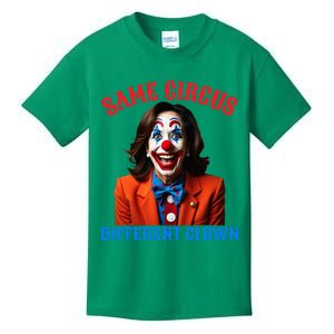 Same Circus Different Clown Funny Kamala Clown 2024 Kids T-Shirt