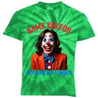 Same Circus Different Clown Funny Kamala Clown 2024 Kids Tie-Dye T-Shirt