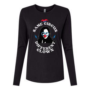 Same Circus Different Clown Funny Kamala Clown Womens Cotton Relaxed Long Sleeve T-Shirt