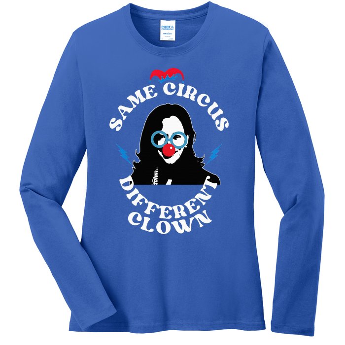 Same Circus Different Clown Funny Kamala Clown Ladies Long Sleeve Shirt