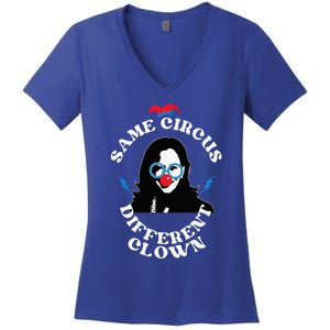 Same Circus Different Clown Funny Kamala Clown Women's V-Neck T-Shirt