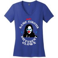 Same Circus Different Clown Funny Kamala Clown Women's V-Neck T-Shirt