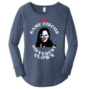 Same Circus Different Clown Funny Kamala Clown Women's Perfect Tri Tunic Long Sleeve Shirt