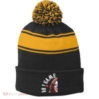 Same Circus Different Clown Funny Kamala Harris Clown Premium Stripe Pom Pom Beanie