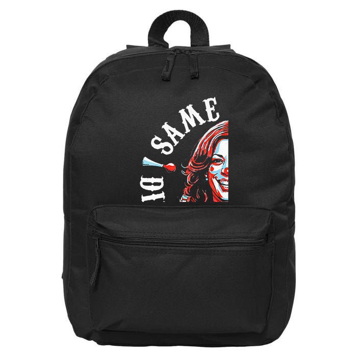Same Circus Different Clown Funny Kamala Harris Clown Premium 16 in Basic Backpack
