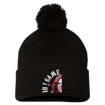 Same Circus Different Clown Funny Kamala Harris Clown Premium Pom Pom 12in Knit Beanie
