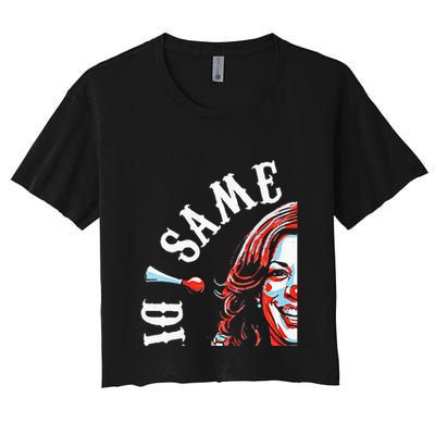 Same Circus Different Clown Funny Kamala Harris Clown Premium Crop Top