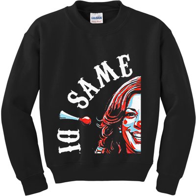 Same Circus Different Clown Funny Kamala Harris Clown Premium Kids Sweatshirt