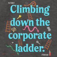 Start Climbing Down The Corporate Ladder Vector Backpack