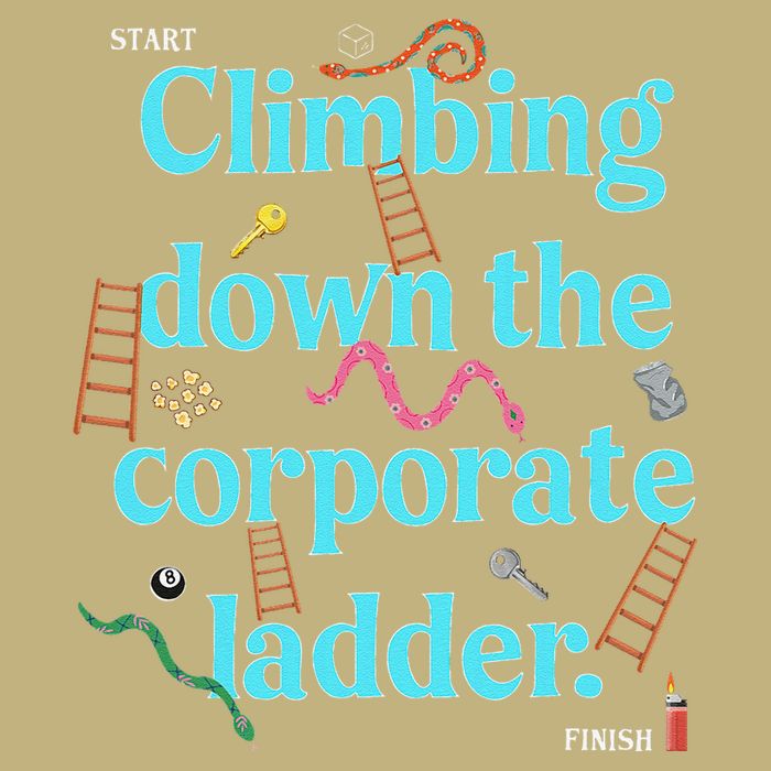 Start Climbing Down The Corporate Ladder Button