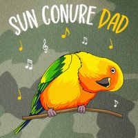 Sun Conure Dad Funny Parrot Bird Lover Legacy Tie Dye Trucker Hat