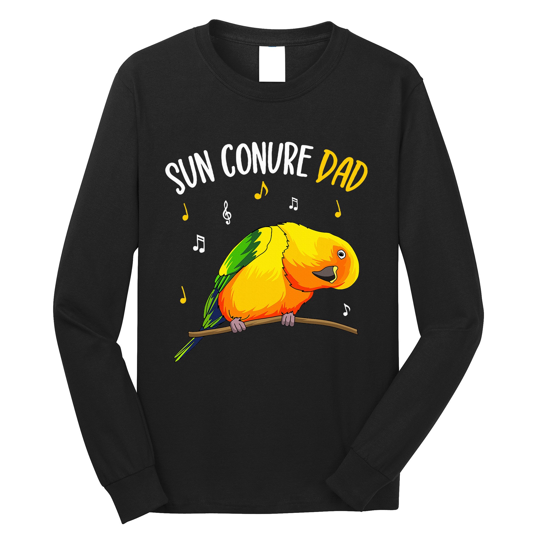 Sun Conure Dad Funny Parrot Bird Lover Long Sleeve Shirt