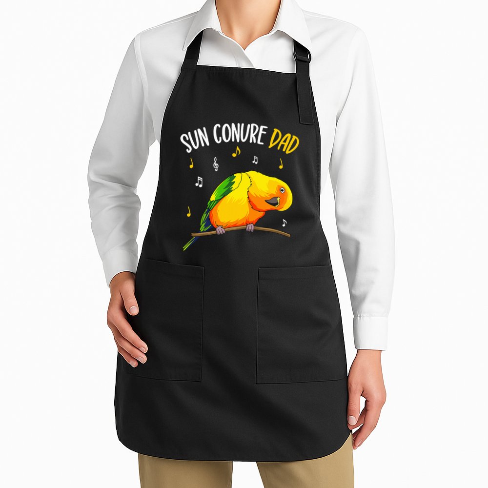 Sun Conure Dad Funny Parrot Bird Lover Apron