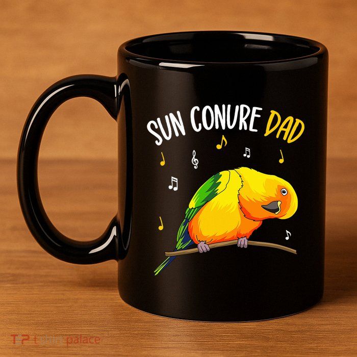 Sun Conure Dad Funny Parrot Bird Lover 11oz C Handle Ceramic Mug