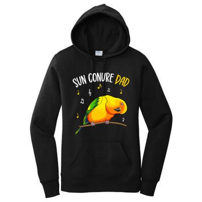Sun Conure Dad Funny Parrot Bird Lover Women's Pullover Hoodie