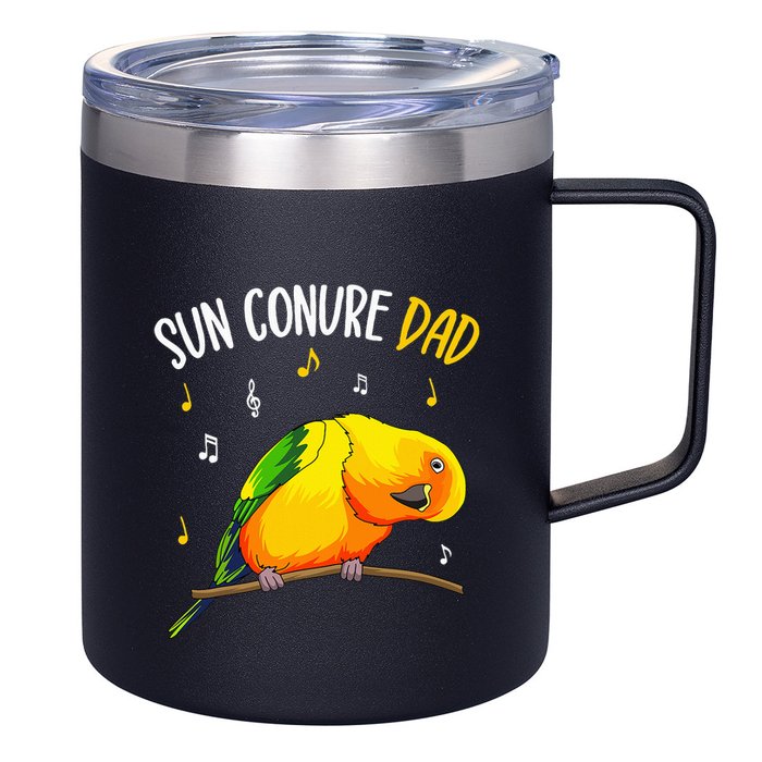 Sun Conure Dad Funny Parrot Bird Lover 12oz Stainless Steel Coffee Mug
