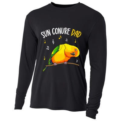Sun Conure Dad Funny Parrot Bird Lover Cooling Performance Long Sleeve Crew