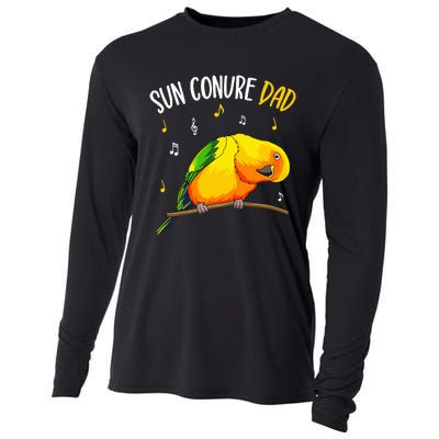 Sun Conure Dad Funny Parrot Bird Lover Cooling Performance Long Sleeve Crew