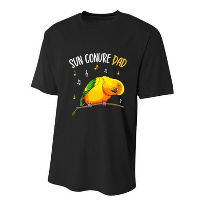 Sun Conure Dad Funny Parrot Bird Lover Youth Performance Sprint T-Shirt