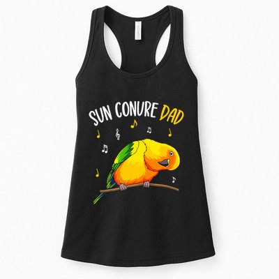 Sun Conure Dad Funny Parrot Bird Lover Womens Tank Top