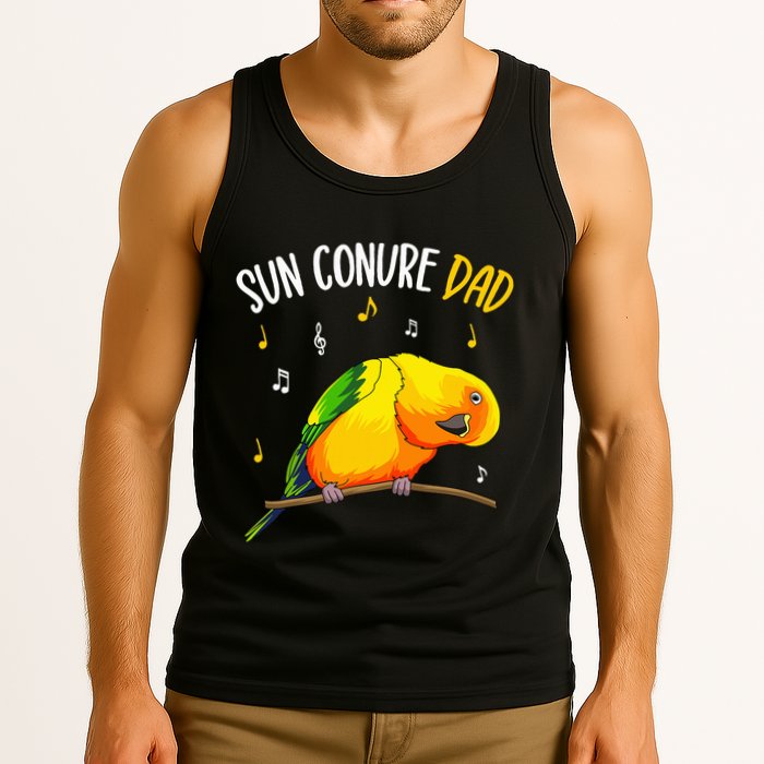Sun Conure Dad Funny Parrot Bird Lover Tank Top
