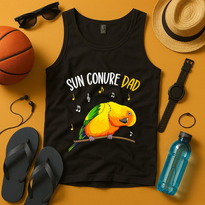 Sun Conure Dad Funny Parrot Bird Lover Tank Top