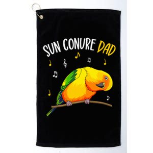 Sun Conure Dad Funny Parrot Bird Lover Platinum Collection Golf Towel