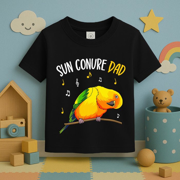 Sun Conure Dad Funny Parrot Bird Lover Toddler T-Shirt