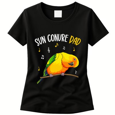 Sun Conure Dad Funny Parrot Bird Lover Womens T-Shirt
