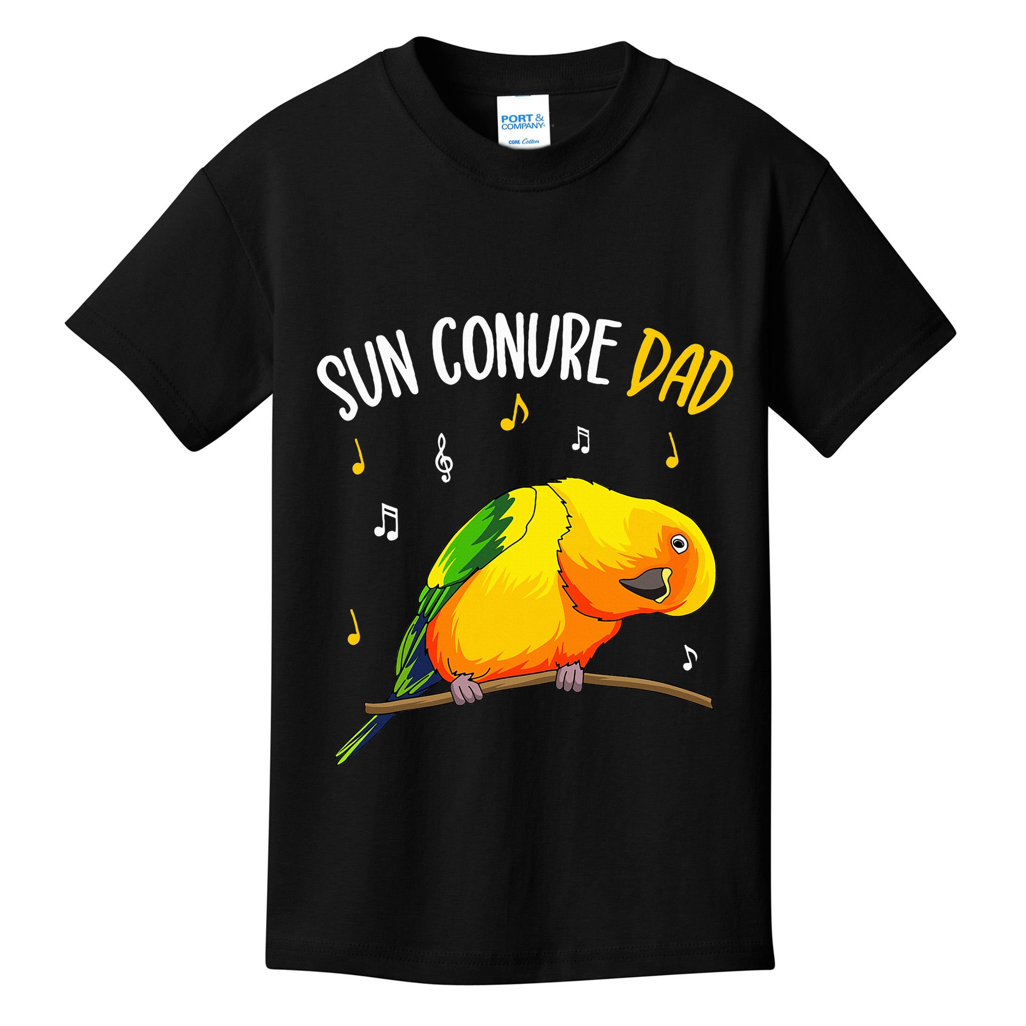 Sun Conure Dad Funny Parrot Bird Lover Kids T-Shirt