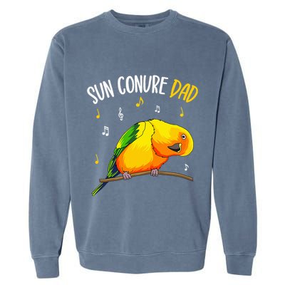 Sun Conure Dad Funny Parrot Bird Lover Garment-Dyed Sweatshirt