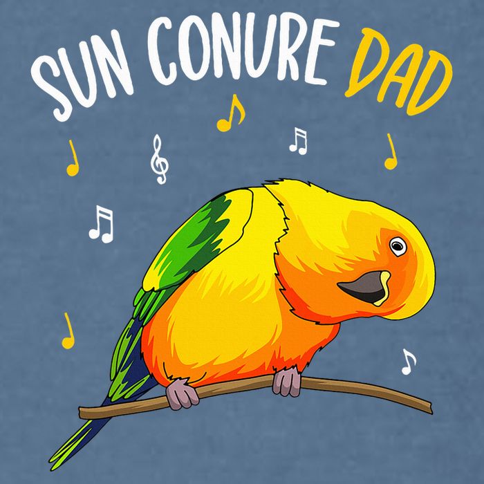 Sun Conure Dad Funny Parrot Bird Lover Garment-Dyed Sweatshirt
