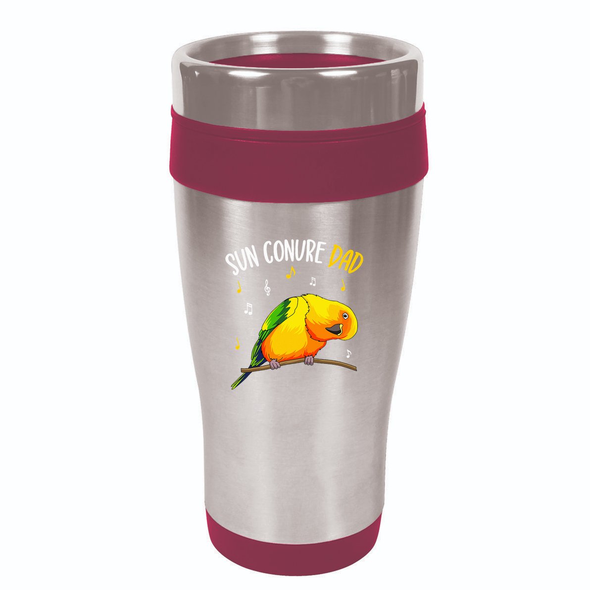 Sun Conure Dad Funny Parrot Bird Lover 16oz Travel Tumbler