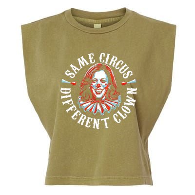 Same Circus Different Clown Funny Kamala Harris Clown Garment-Dyed Women's Muscle Tee