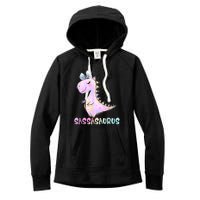 Sassasaurus Cute Dinosaur Funny Gifts For Women's Fleece Hoodie