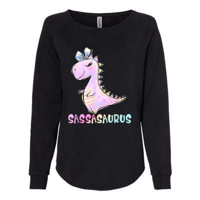 Sassasaurus Cute Dinosaur Funny Gifts For Womens California Wash Sweatshirt