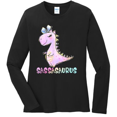 Sassasaurus Cute Dinosaur Funny Gifts For Ladies Long Sleeve Shirt