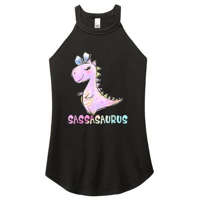 Sassasaurus Cute Dinosaur Funny Gifts For Women's Perfect Tri Rocker Tank