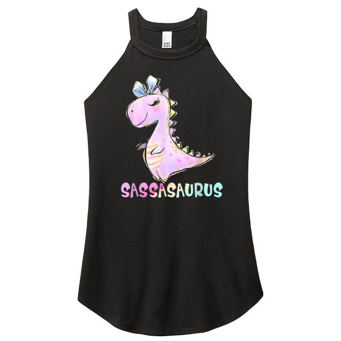 Sassasaurus Cute Dinosaur Funny Gifts For Women's Perfect Tri Rocker Tank