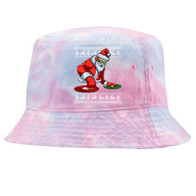 Santa Claus Dj Music Lover Merry Christmas Xmas Party Tee Cute Gift Tie-Dyed Bucket Hat