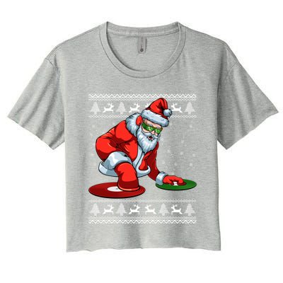 Santa Claus Dj Music Lover Merry Christmas Xmas Party Tee Cute Gift Women's Crop Top Tee