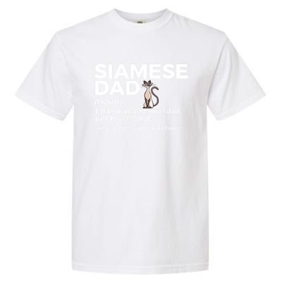 Siamese Cat Dad Definition Funny Best Siamese Dad Ever Great Gift Garment-Dyed Heavyweight T-Shirt